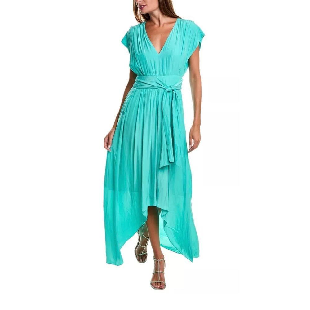 $485 Ramy Brook Rebecca Maxi Dress Malachite Size 8 - Picture 2 of 6